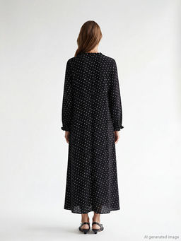 F?rf?rl? Dik Yaka Ta?l? A Kesim Elbise