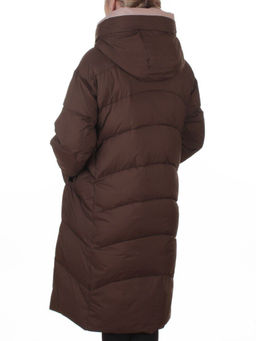 8867 BROWN Пальто зимнее женское (200 гр. холлофайбер)