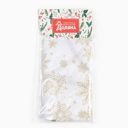 Фартук Доляна Снежинки золотые 70*80 см, 100% п/э  фото 7