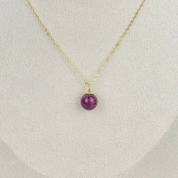 Кулон на цепочке из Рубина