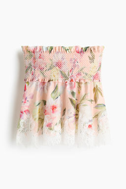 Top bandeau en mezcla de lino