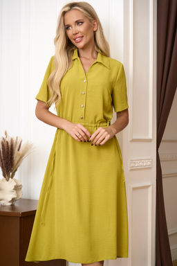 Платье Open Style 7040 горчичный