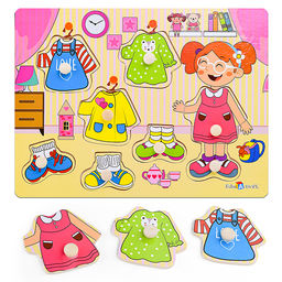 Пазл-вкладыш Одень девочку