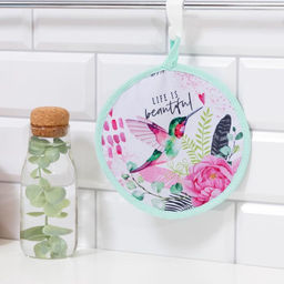 Цена за 2 шт. Прихватка Доляна Dream on 17х17 см, 35% хл, 65% пэ, ватин 250 г/м2