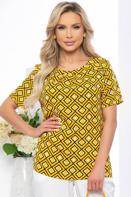 Блуза Нильда (горчица) Б5397 - Lt collection фото 5