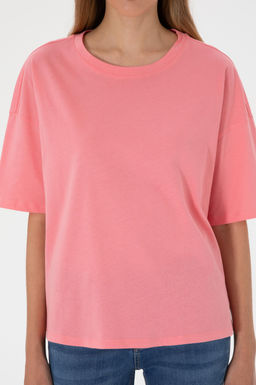 Kad_n Pembe Oversize Bisiklet Yaka Ti__rt Sepette S_rpriz _ndirim - U.s. polo assn фото 7