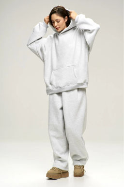 Худи с начесом Grey Melange