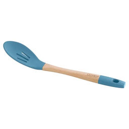 M04-026-B Шумовка с ручкой из бамбука, голубая. (10702070/290521/0157590/1, Китай) арт.026-B-M04