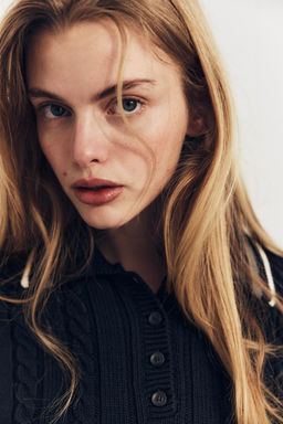 CONTRAST PIPING KNIT POLO SWEATER - Zara фото 4