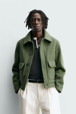 WOOL BLEND JACKET WITH POCKETS - Zara фото 2