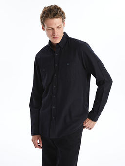 Regular Fit Uzun Kollu Gabardin Erkek G?mlek