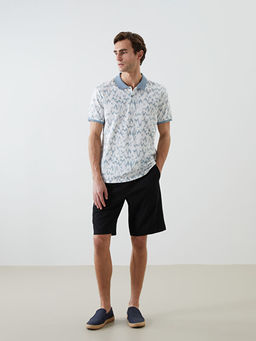 Polo Yaka K?sa Kollu Desenli Pike Erkek Ti??rt