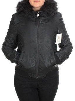 74051 BLACK Куртка зимняя женская NO NAME (200 гр. холлофайбер) - Фабричный китай фото 2