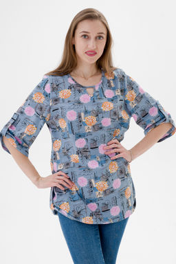 Туника женская из кулирки Полина астра - Амадэль фото 8