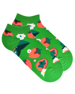 Короткие носки р. 37-44 Summer Клубничка - Krumpy фото 2