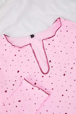 Ekru Pamuklu Likral? Yumusak Tuse Kalpli Baby Overlok Detayl? Orme Pijama Tak?m? THMAW26PT00166 - Trendyolmilla фото 10