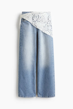 Vaquero con fular Straight High Waist