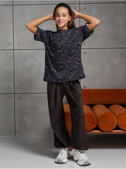 Футболка "Принт" Графит Девочка