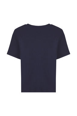 Ekru Slogan Nak?sl? Kontrast Biye Detayl? Regular Boy Fitilli Esnek Orme Bluz TWOSS25BZ00372 - Trendyolmilla фото 8