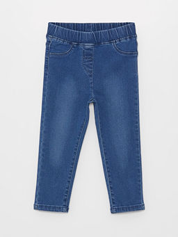 Beli Lastikli Basic K?z Bebek Jean Pantolon