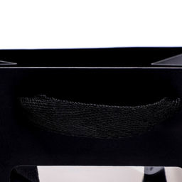 Пакет подарочный, с окном, 20×15×10 см, чёрный