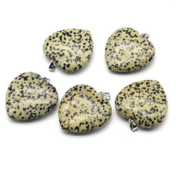 Кулон из яшмы перепелиной "Сердце" 40*40мм