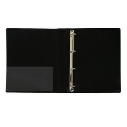 Папка на 4 кольцах А4, Calligrata, 40 мм, 700 мкм, внутренний карман, карман на корешок, черная  фото 2