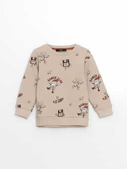 Bisiklet Yaka Bask?l? Erkek Bebek E?ofman Tak?m