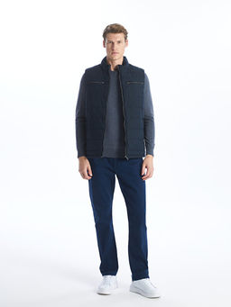 Standart Kal?p Dik Yaka Erkek Yelek