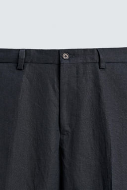 PANTAL?N TRAJE 100% LINO / Marino - Zara фото 8