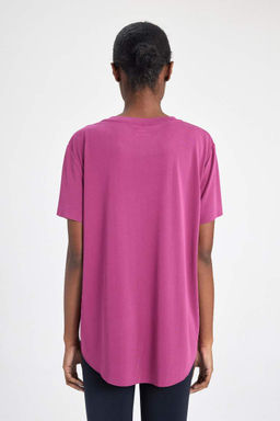 DeFactoFit Oversize-футболка премиум-класса для спортсменов с круглым вырезом и короткими рукавами  фото 8