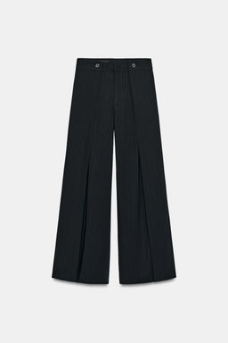 PANTAL?N PLIEGUES RAYA DIPLOM?TICA / Marino / Blanco - Zara фото 6