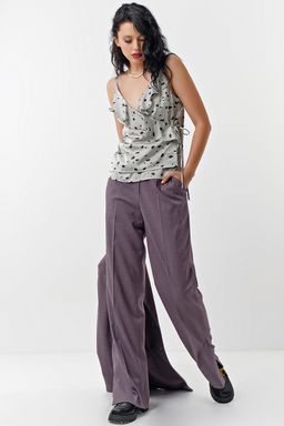 Топ атласный с запахом фисташковый