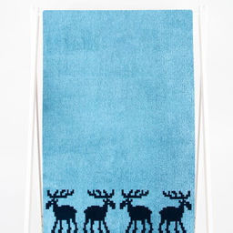 Полотенце махровое 6с102.411ж1 Расписные и олени(джинс) 67х150см