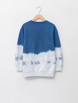 Bisiklet Yaka Batik Desenli Uzun Kollu Erkek ?ocuk Sweatshirt - Waikiki фото 2