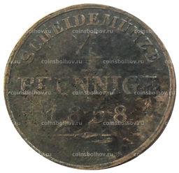 Монета 4 пфеннинга 1858 года A Германские государства  Шаумбург-Липпе