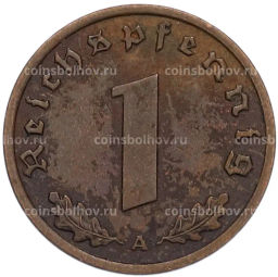 Монета 1 рейхспфенниг 1938 года A Германия