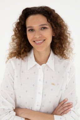 Женская рубашка зеленого цвета с длинным рукавом - U.s. polo assn фото 2