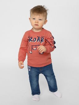 CRB wear/CSNB 63474-32-354 Джемпер для мальчика,коричнево-бордовый/Ex.Cherubino