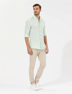 Ye_il Slim Fit Uzun Kollu G_mlek