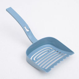 Туалет для кошек фигурный с бортом с совком, 54 х 38 х 20 см, бело-розовый - Пижон фото 7