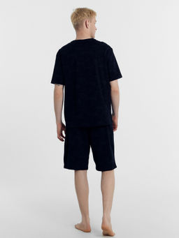 Комплект мужской (футболка, шорты) черный с дизайнерским принтом - Mark formelle фото 4