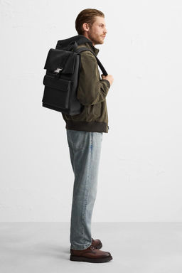 RUBBERISED BACKPACK WITH FLAP - Zara фото 2