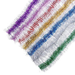 Цена за 10 шт. Мишура № 5 Лазерная МИКС