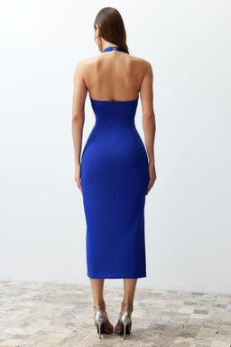 TRENDYOLMILLA Siyah Vucuda Oturan Dokuma Elbise TPRSS24EL00136 фото 6