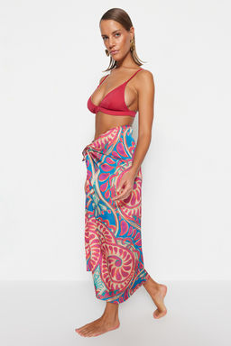 Etnik Desenli Dokuma Maxi Plaj Pareo TBESS23PR00005