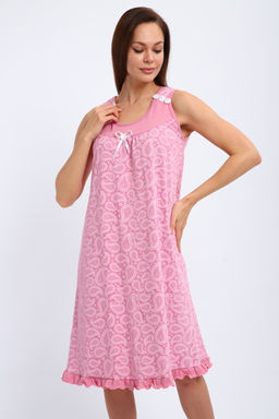 Ночная сорочка из кулирки Василиса лиловая огурцы - Амадэль фото 8