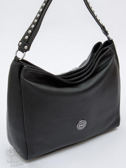 Сумка женская кожаная 0539C black Polina&Eiterou