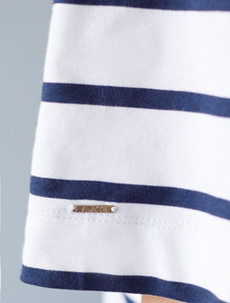 Свободная футболка из хлопкового футера с эластаном