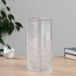 Ваза «Милагрос галант», прямая, 23×13 см, стекло, прозрачная